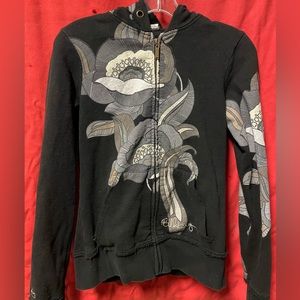 Black Billabong zip up sweater.